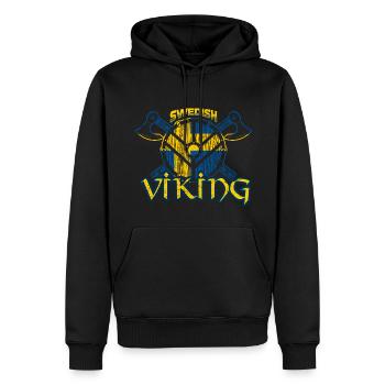 Schwedischer Wikinger - Männer Premium Bio Hoodie - Schwarz - Vorne - Nico (187cm)