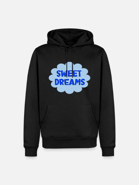 sweet dreams, schöne Träume - Männer Premium Bio Hoodie - Schwarz