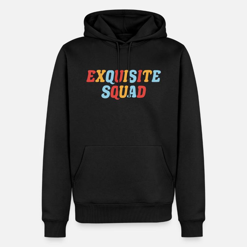 Graphique de l’escouade - Sweat à capuche Premium bio Homme - noir