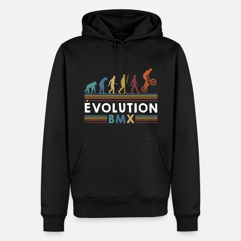 Evolution - BMX - Sweat à capuche Premium bio Homme - noir