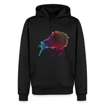 Kiwi Vogel Neuseeland - Männer Premium Bio Hoodie - Schwarz - Vorne - Nico (187cm)