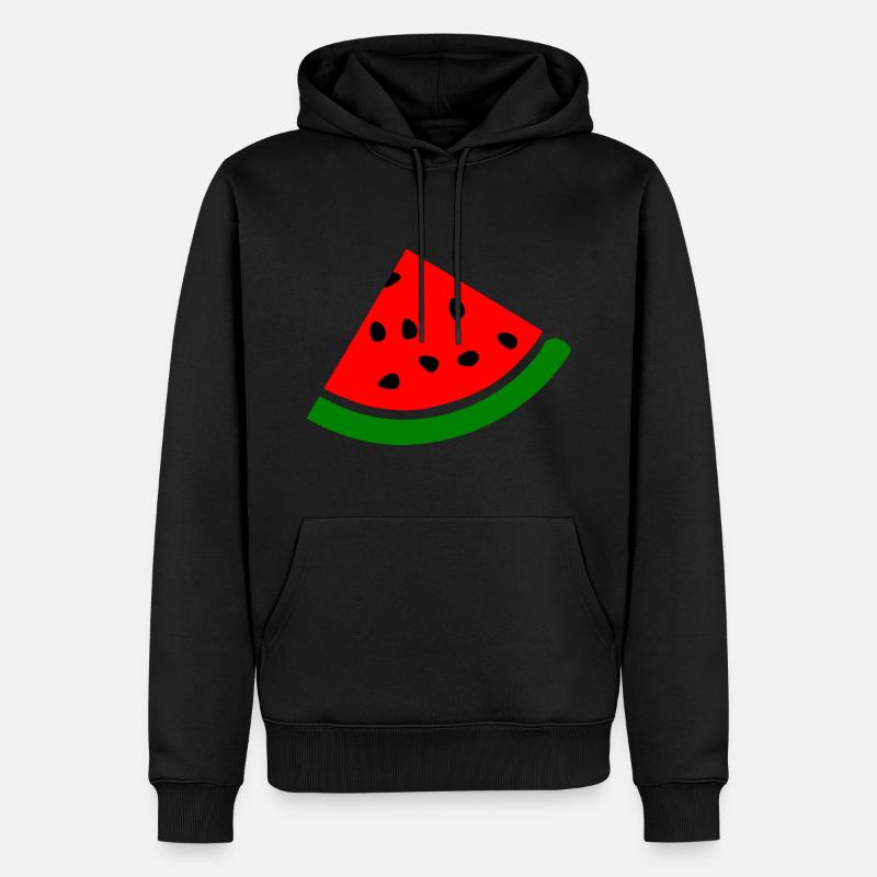 Melon pastèque - Sweat à capuche Premium bio Homme - noir