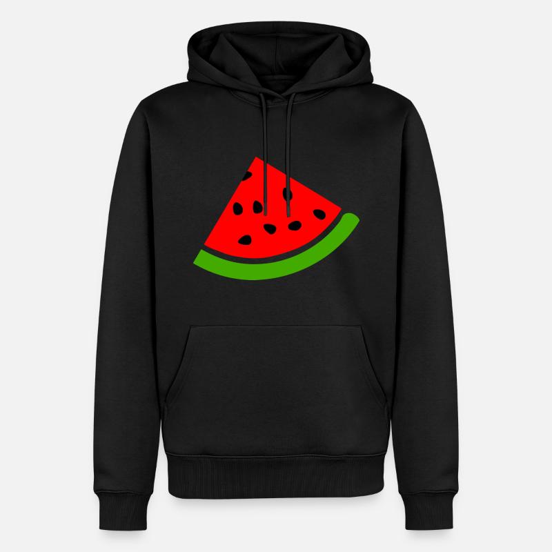 Melon pastèque - Sweat à capuche Premium bio Homme - noir