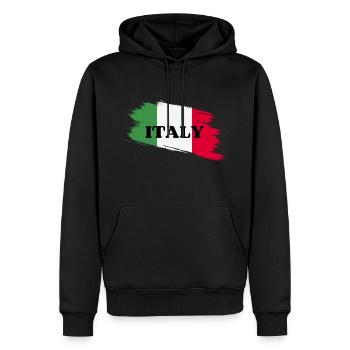 Italy Bella Italia - Männer Premium Bio Hoodie - Schwarz - Vorne - Nico (187cm)