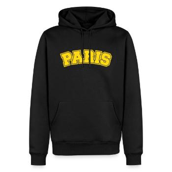 Paris College Bogen x - Männer Premium Bio Hoodie - Schwarz - Vorne - Nico (187cm)