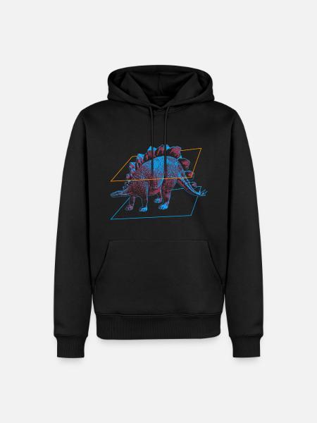 Stegosaurus Dinosaurier - Männer Premium Bio Hoodie - Schwarz