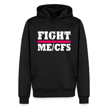 Me/cfs - fight me/cfs - Männer Premium Bio Hoodie - Schwarz - Vorne - Nico (187cm)