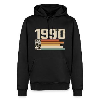 1990 Vintage - Retro 1990er Jahre Geburtstagsgeschenk 1990er Jahre - Männer Premium Bio Hoodie - Schwarz - Vorne - Nico (187cm)
