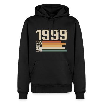 1999 Vintage - Retro 1999 Birthday Gift 1999 - Men’s Premium Organic Hoodie - black - Front - Nico (187cm)