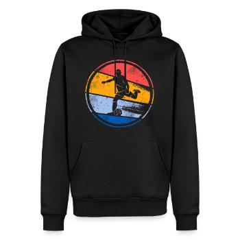 Fußballer Vintage Fußballspieler Fußball Spieler - Männer Premium Bio Hoodie - Schwarz - Vorne - Nico (187cm)