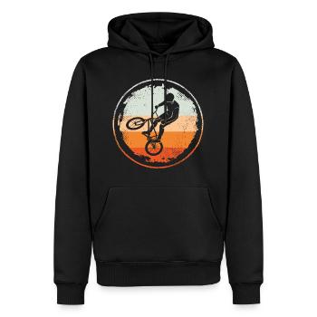 BMX Cycliste Vélo Vélo BMX - Sweat à capuche Premium bio Homme - noir - Devant - Nico (187cm)