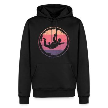 Skydiver Fallschirmspringer Frauen Skydiving - Männer Premium Bio Hoodie - Schwarz - Vorne - Nico (187cm)