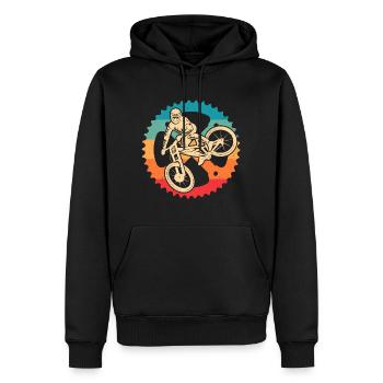 Mountain Bike Kettenblatt Fahrrad Mountainbike - Männer Premium Bio Hoodie - Schwarz - Vorne - Nico (187cm)