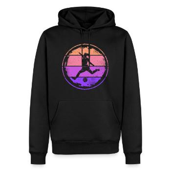 Fußballer Fußballspieler Frauen Mädchen Fußball - Männer Premium Bio Hoodie - Schwarz - Vorne - Nico (187cm)