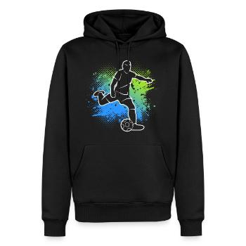 Fußballer Jungen Fußball Spieler Fußballspieler - Männer Premium Bio Hoodie - Schwarz - Vorne - Nico (187cm)