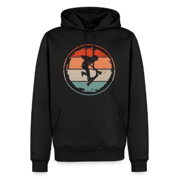 Kick Scooter Tricks Retro Boys Stunt Scooter - Sweat à capuche Premium bio Homme - noir - Devant - Nico (187cm)