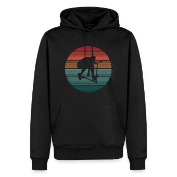 Kick Scooter Vintage Scooter Driver Stunt Scooter - Sweat à capuche Premium bio Homme - noir - Devant - Nico (187cm)