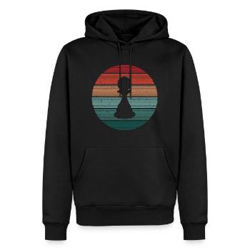 Schach Spieler Vintage Schachfiguren Schachspieler - Männer Premium Bio Hoodie - Schwarz - Vorne - Nico (187cm)