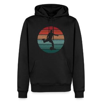 Fußballer Vintage Fußballtrainer Fußballspieler - Männer Premium Bio Hoodie - Schwarz - Vorne - Nico (187cm)