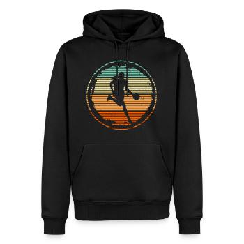 Basketballspielerin Mädchen Frauen Basketball - Männer Premium Bio Hoodie - Schwarz - Vorne - Nico (187cm)