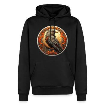 Medival Bird Mystischer Vogel aus dem Mittelalter - Männer Premium Bio Hoodie - Schwarz - Vorne - Nico (187cm)
