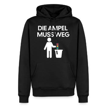 Les feux de circulation doivent disparaître - Sweat à capuche Premium bio Homme - noir - Devant - Nico (187cm)