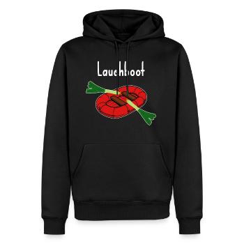 Poireau Bateau Drôle Image Blague Mince - Sweat à capuche Premium bio Homme - noir - Devant - Nico (187cm)