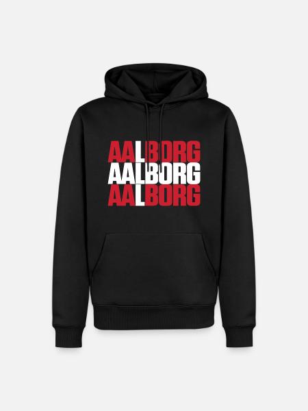 Aalborg Danemark Drapeau - Sweat à capuche Premium bio Homme - noir