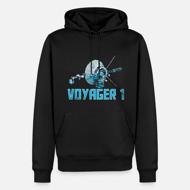 Sonde spatiale Voyager 1 - Sweat à capuche Premium bio Homme - noir