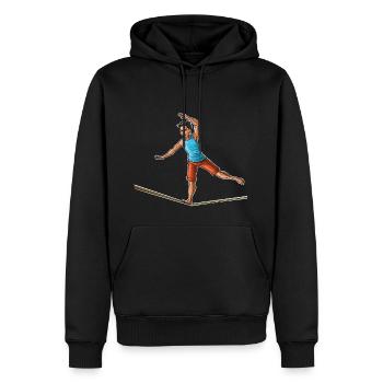 Slackliner - slackline lover - Men’s Premium Organic Hoodie - black - Front - Nico (187cm)