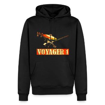 Voyager Interstellare Weltraum Sonde - Männer Premium Bio Hoodie - Schwarz - Vorne - Nico (187cm)