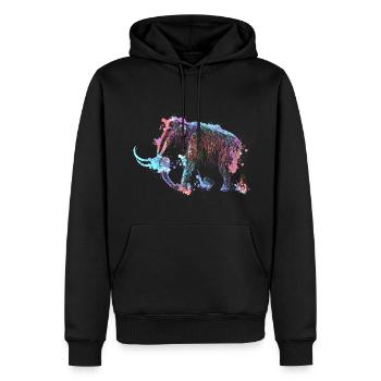 Mammouth - Sweat à capuche Premium bio Homme - noir - Devant - Nico (187cm)