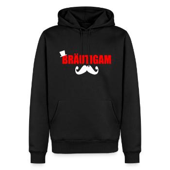 bräutigam - Männer Premium Bio Hoodie - Schwarz - Vorne - Nico (187cm)