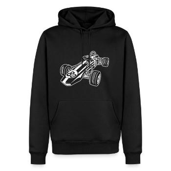 Race Car / Race Car 02_white - Men’s Premium Organic Hoodie - black - Front - Nico (187cm)