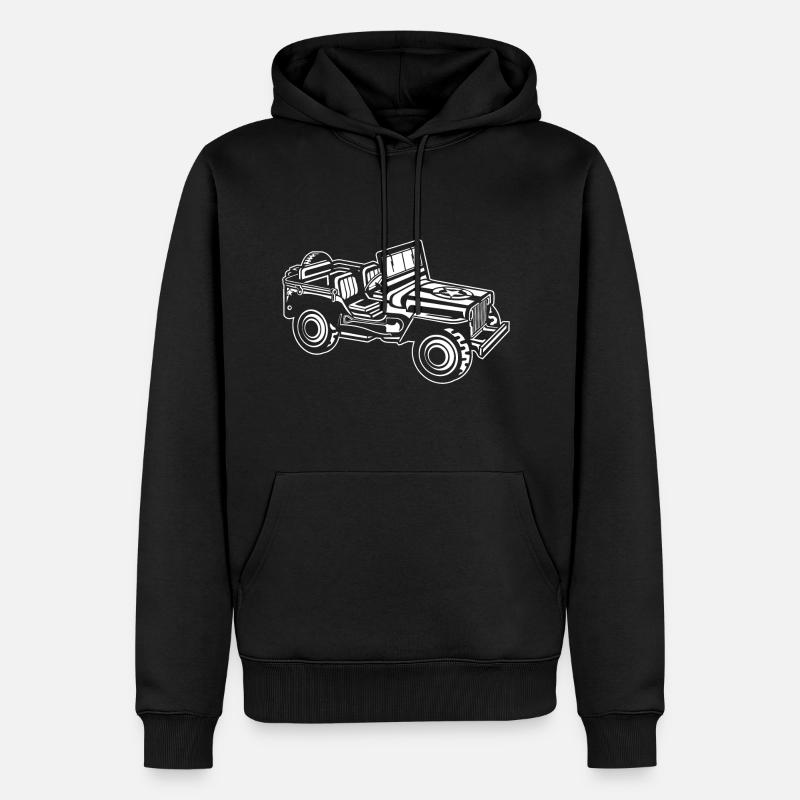 SUV / Jeep SUV 01_weiß - Sweat à capuche Premium bio Homme - noir