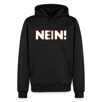 Nein Graphic - Men’s Premium Organic Hoodie - black - Front - Nico (187cm)