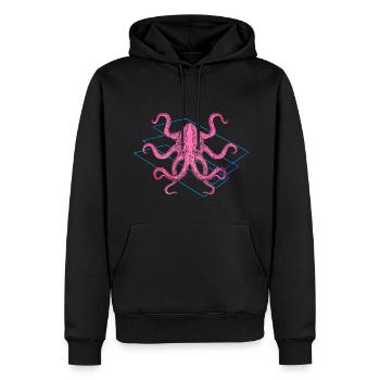 Farbiger Oktopus - Männer Premium Bio Hoodie - Schwarz - Vorne - Nico (187cm)