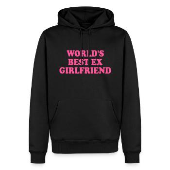 world's best ex girlfriend - Sweat à capuche Premium bio Homme - noir - Devant - Nico (187cm)
