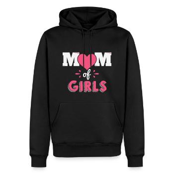 Mère de fille cadeau de fête des mères - Sweat à capuche Premium bio Homme - noir - Devant - Nico (187cm)