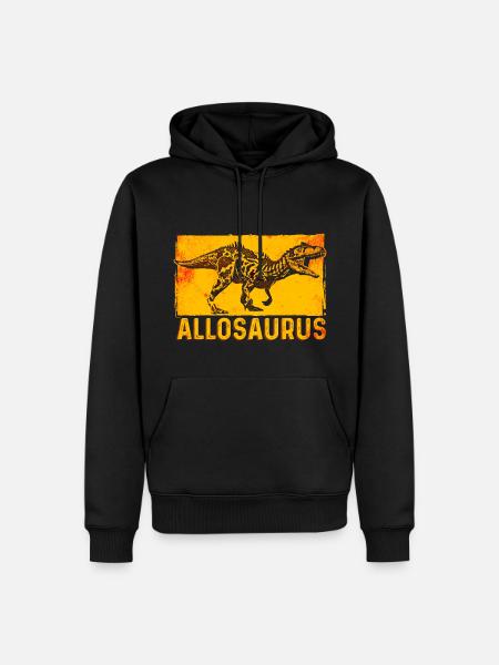Allosaurus Dinosaur - Men’s Premium Organic Hoodie - black