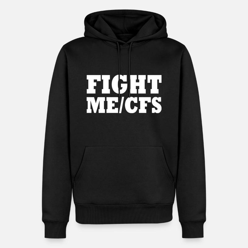 Me/cfs - fight me/cfs - Sweat à capuche Premium bio Homme - noir