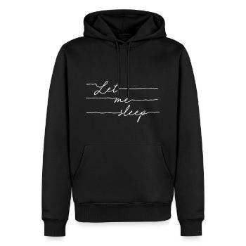 Sommeil Sort - Sweat à capuche Premium bio Homme - noir - Devant - Nico (187cm)