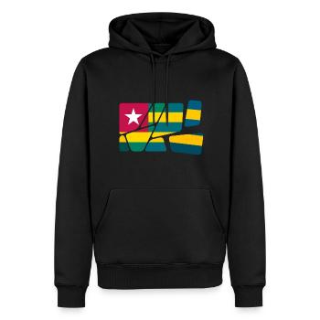 Togo - Männer Premium Bio Hoodie - Schwarz - Vorne - Nico (187cm)