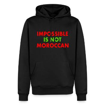 Marokko - impossible is not moroccan - Männer Premium Bio Hoodie - Schwarz - Vorne - Nico (187cm)