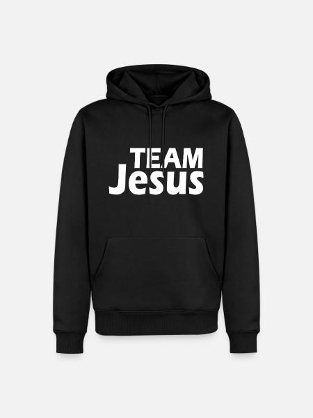 Team jesus - Sweat à capuche Premium bio Homme - noir
