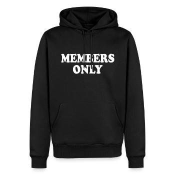 members only - Sweat à capuche Premium bio Homme - noir - Devant - Nico (187cm)