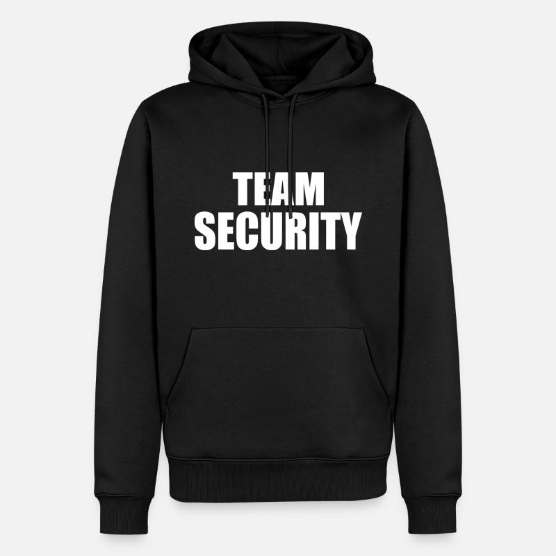 Team security - Männer Premium Bio Hoodie - Schwarz