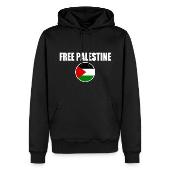 Free palestine - Männer Premium Bio Hoodie - Schwarz - Vorne - Nico (187cm)
