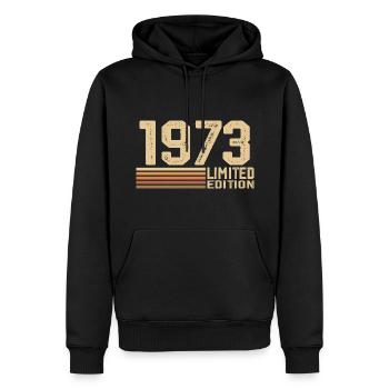 Jahrgang 1973 Geburtstag - Geschenk 1973 Jahrgang 1973 - Männer Premium Bio Hoodie - Schwarz - Vorne - Nico (187cm)