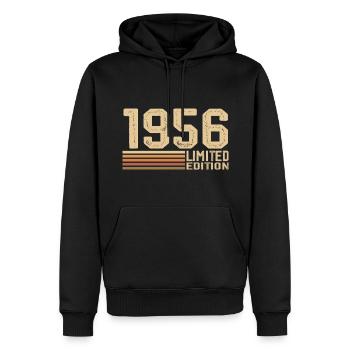 Jahrgang 1956 Geburtstag - Geschenk 1956 Jahrgang 1956 - Männer Premium Bio Hoodie - Schwarz - Vorne - Nico (187cm)